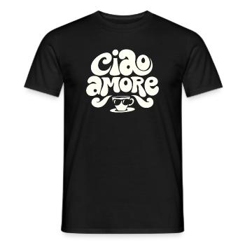 Ciao Amore Cappuccino - T-shirt homme - noir - Devant - AI Model Male 178 light (178cm)