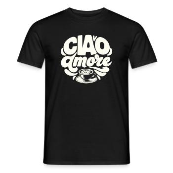 Ciao Amore Cappuccino Italie - T-shirt homme - noir - Devant - AI Model Male 178 light (178cm)