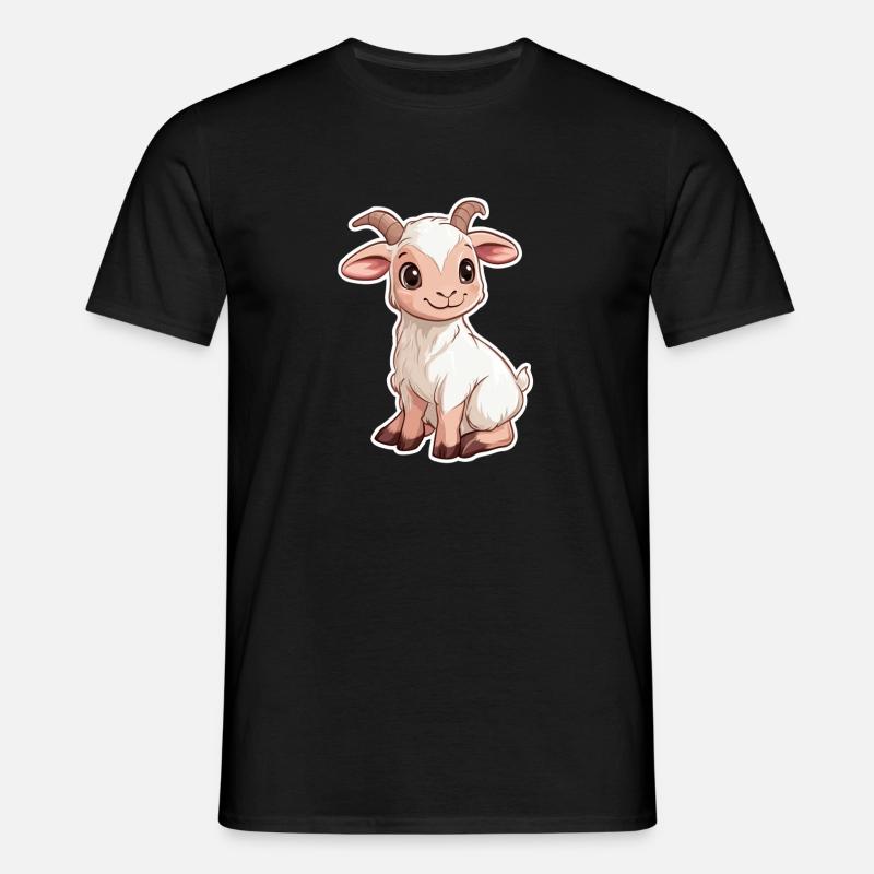 Ziege - Männer T-Shirt - Schwarz