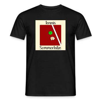 SOMMER TENNIS SPIEGELEIER - Männer T-Shirt - Schwarz - Vorne - AI Model Male 178 light (178cm)