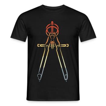 Zirkel Vintage Look - Männer T-Shirt - Schwarz - Vorne - AI Model Male 178 light (178cm)