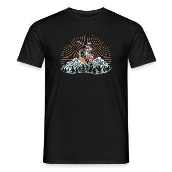 Kallio Surf Skeleton Design - T-shirt homme - noir - Devant - AI Model Male 178 light (178cm)