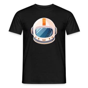Retro Weltraum Helm - Männer T-Shirt - Schwarz - Vorne - AI Model Male 178 light (178cm)