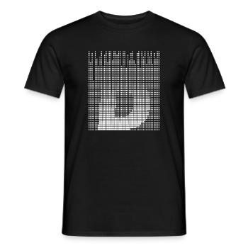 Letter D, name, the letter D - Men's T-Shirt - black - Front - AI Model Male 178 light (178cm)