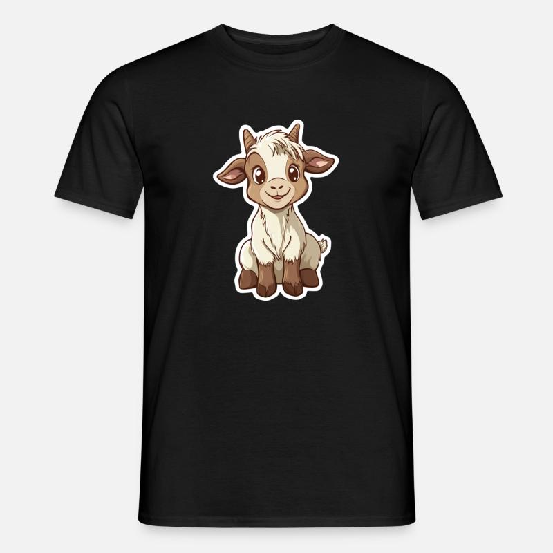 Ziege - Männer T-Shirt - Schwarz