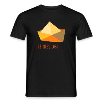 Bateau Aviron Mer Bateau Papier Vacances Maritime - T-shirt homme - noir - Devant - AI Model Male 178 light (178cm)