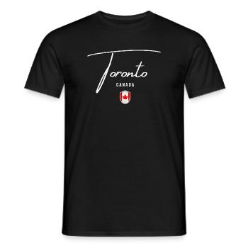 Toronto Canada, minimalist sleek design - Men's T-Shirt - black - Front - AI Model Male 178 light (178cm)