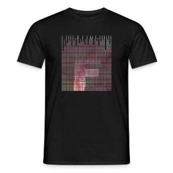 Abstrakte rosa Letter F-Illustration - Männer T-Shirt - Schwarz - Vorne - AI Model Male 178 light (178cm)