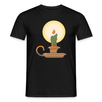 Candlestick | candlestick public Domain graphic - Men's T-Shirt - black - Front - AI Model Male 178 light (178cm)
