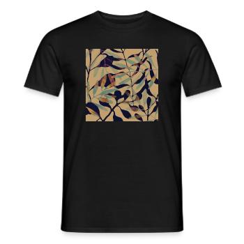 Roasted leaves - Men's T-Shirt - black - Front - AI Model Male 178 light (178cm)