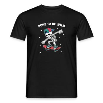 Skull Skeleton Skateboard Adventure - Men's T-Shirt - black - Front - AI Model Male 178 light (178cm)