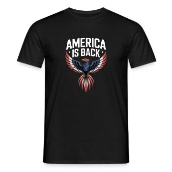 L’Amérique est de retour - T-shirt homme - noir - Devant - AI Model Male 178 light (178cm)