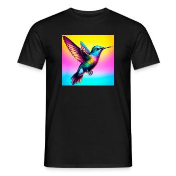 Kolibri - Männer T-Shirt - Schwarz - Vorne - AI Model Male 178 light (178cm)
