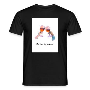 Vino - Männer T-Shirt - Schwarz - Vorne - AI Model Male 178 light (178cm)