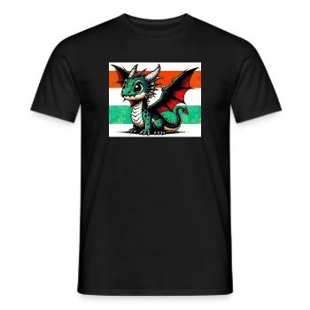 dragon - Men's T-Shirt - black - Front - AI Model Male 178 light (178cm)
