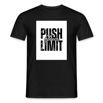 Motivierende Textgestaltung mit starker Typografie - Männer T-Shirt - Schwarz - Vorne - AI Model Male 178 light (178cm)