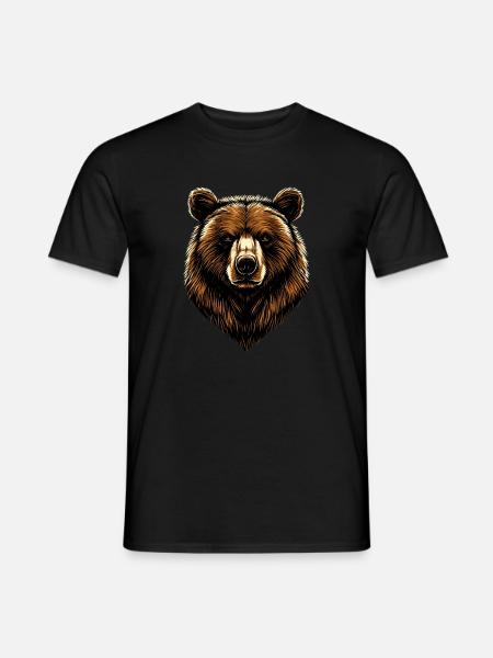 Braunbär Grizzly Bär Bärenbrüder Wald Wilde Bären - Mænd T-shirt - sort