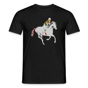 Motif équestre aventureux - T-shirt homme - noir - Devant - AI Model Male 178 light (178cm)