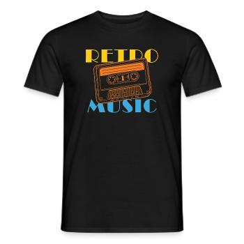 Vintage Retro Cassette Tape Design - Men's T-Shirt - black - Front - AI Model Male 178 light (178cm)