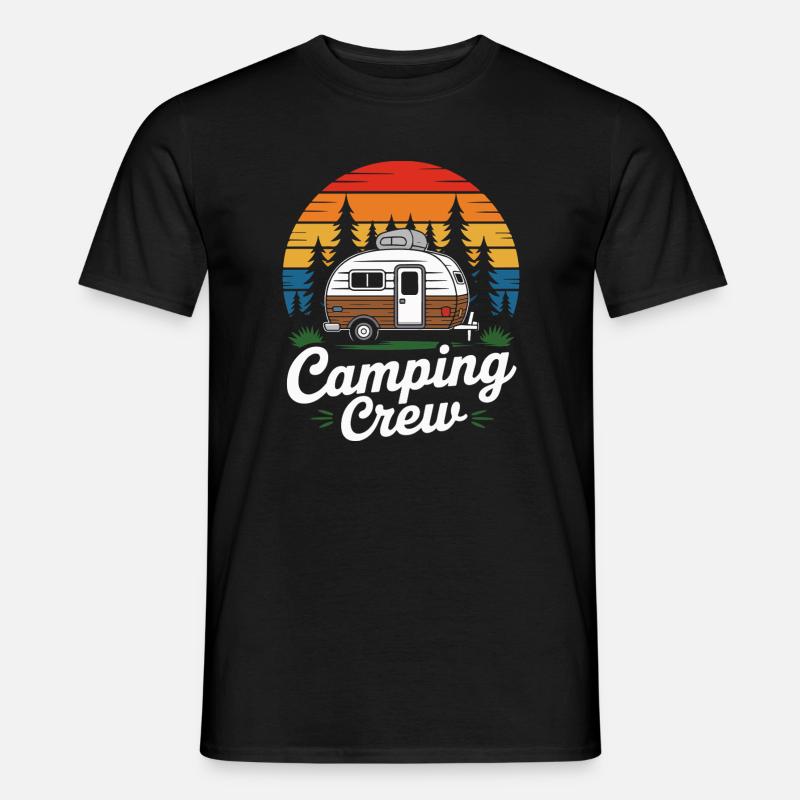 Retro Camping Crew Caravan - Men’s T-shirt - black