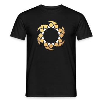 Yoga Sonne Gold Ornament Mandala exklusiv Namaste - Männer T-Shirt - Schwarz - Vorne - AI Model Male 178 light (178cm)