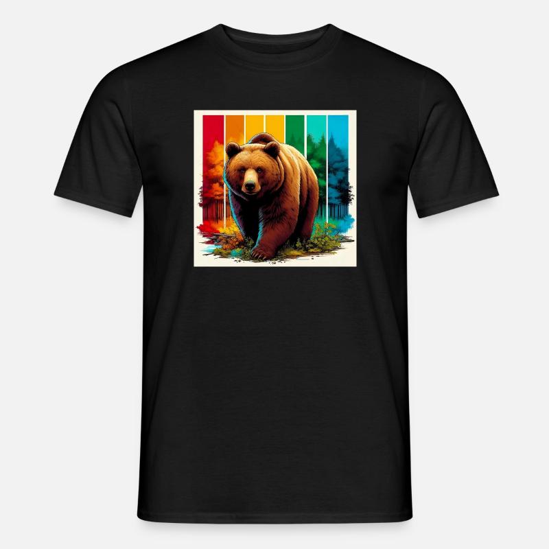 Bär - Männer T-Shirt - Schwarz