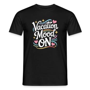 Vacation Mood On Summer Festival Travel Club Vacation - Men's T-Shirt - black - Front - AI Model Male 178 light (178cm)