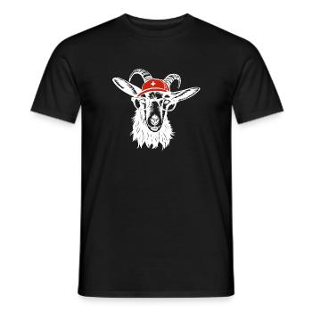 Billy bouc blanc - T-shirt homme - noir - Devant - AI Model Male 178 light (178cm)