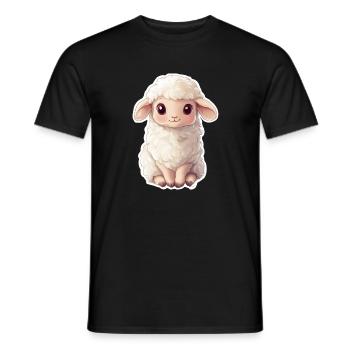 Sheep - Men's T-Shirt - black - Front - AI Model Male 178 light (178cm)