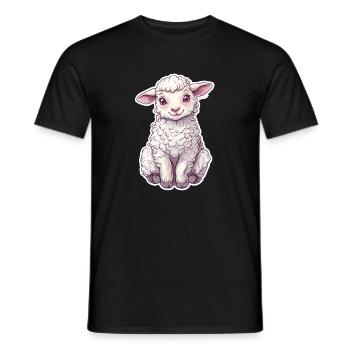 Sheep - Men's T-Shirt - black - Front - AI Model Male 178 light (178cm)