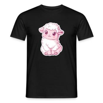 Sheep - Men's T-Shirt - black - Front - AI Model Male 178 light (178cm)