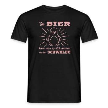 Bier Pinguin - Männer T-Shirt - Schwarz - Vorne - AI Model Male 178 light (178cm)