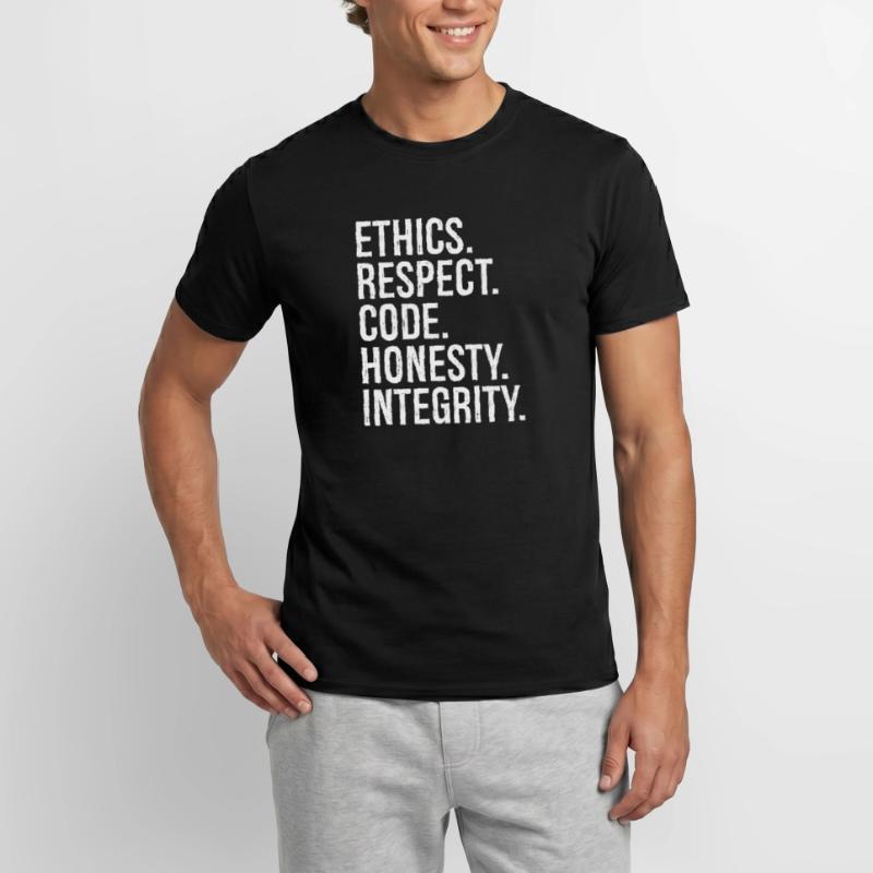 Éthique Respect Code Honnêteté Intégrité T-shirt homme
