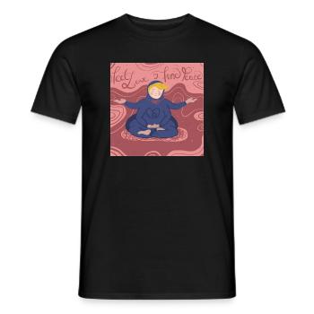 Feel love - Men's T-Shirt - black - Front - AI Model Male 178 light (178cm)