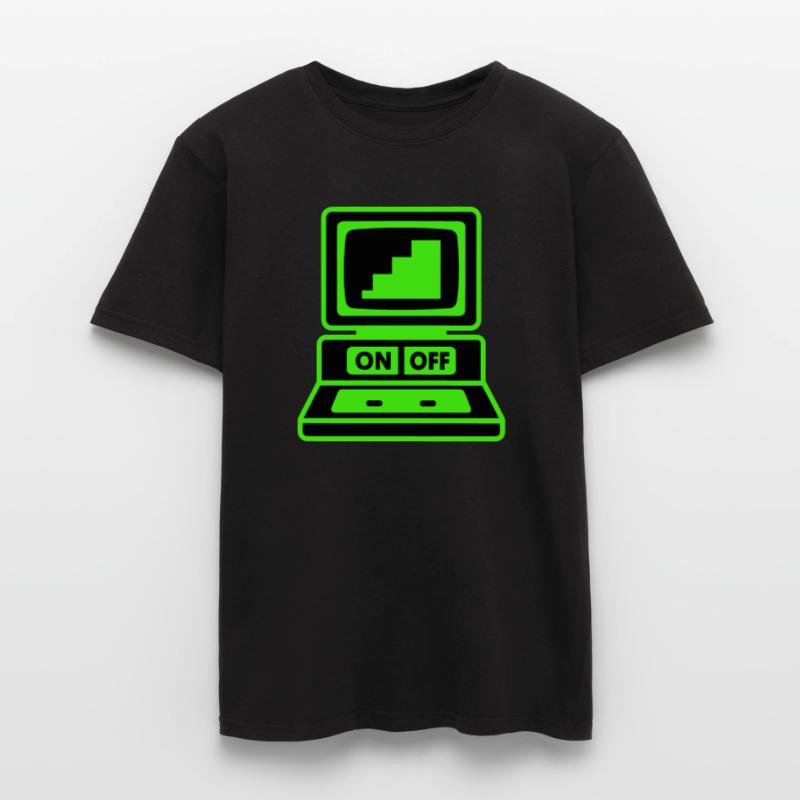 Computer Minimal Pop-Art Männer T-Shirt