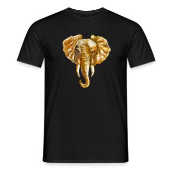 Éléphant - T-shirt homme - noir - Devant - AI Model Male 178 light (178cm)