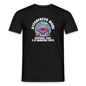 Hyperfokus Loading – Lustiges neurodivergentes T-Shirt - Männer T-Shirt - Schwarz - Vorne - AI Model Male 178 light (178cm)