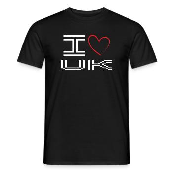 Pixelated Heart Love Design - Men's T-Shirt - black - Front - AI Model Male 178 light (178cm)