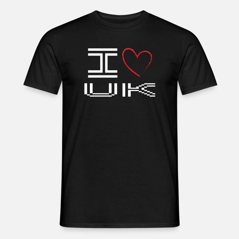 Verpixeltes Herz Liebe Design - Männer T-Shirt - Schwarz