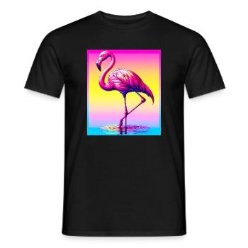 Flamant - T-shirt homme - noir - Devant - AI Model Male 178 light (178cm)