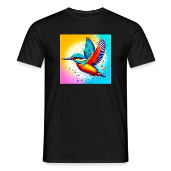 kingfisher - Men's T-Shirt - black - Front - AI Model Male 178 light (178cm)