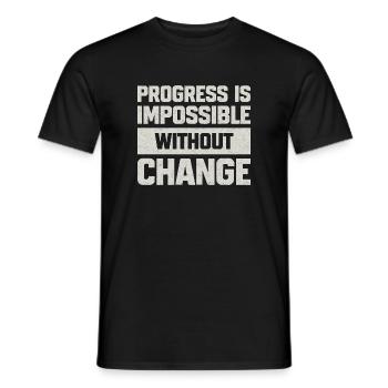 Citation Motivante sur fond Gris Texte en Bloc - T-shirt homme - noir - Devant - AI Model Male 178 light (178cm)