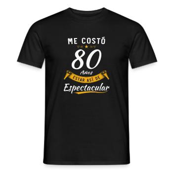 Il m’a fallu 80 ans pour être aussi spectaculaire - T-shirt homme - noir - Devant - AI Model Male 178 light (178cm)