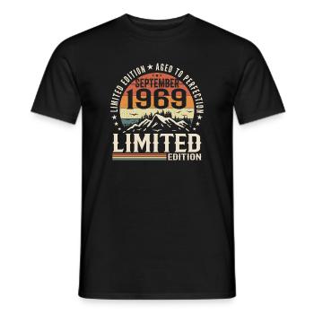 September 1969, September 1969 Birthday Gift - Men's T-Shirt - black - Front - AI Model Male 178 light (178cm)