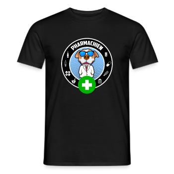 Pharmacist Humor Gift Idea Doctor - Men's T-Shirt - black - Front - AI Model Male 178 light (178cm)