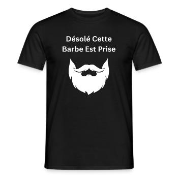 Sorry this beard is taken - Men's T-Shirt - black - Front - AI Model Male 178 light (178cm)
