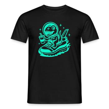 Space Fun Saurus Junior - Men's T-Shirt - black - Front - AI Model Male 178 light (178cm)