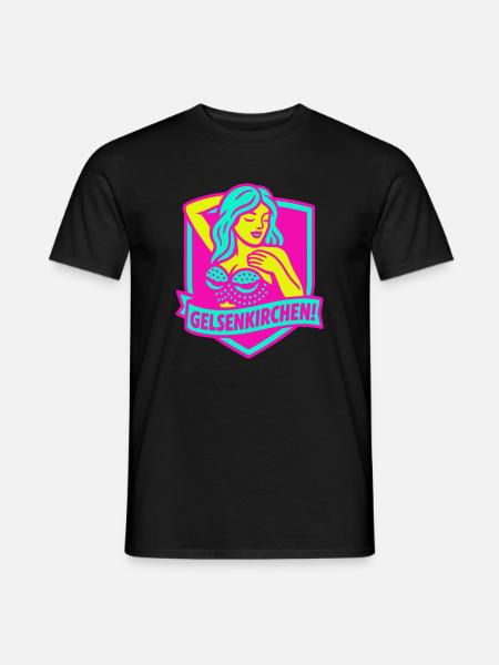 Gelsenkirchen Superstar in pink - Men's T-Shirt - black