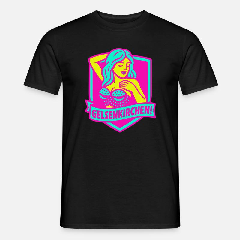 Gelsenkirchen Superstar in pink - Männer T-Shirt - Schwarz