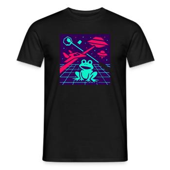 Space Frog - Men's T-Shirt - black - Front - AI Model Male 178 light (178cm)
